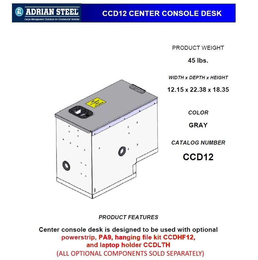 Adrian Steel CCD12, Center Console