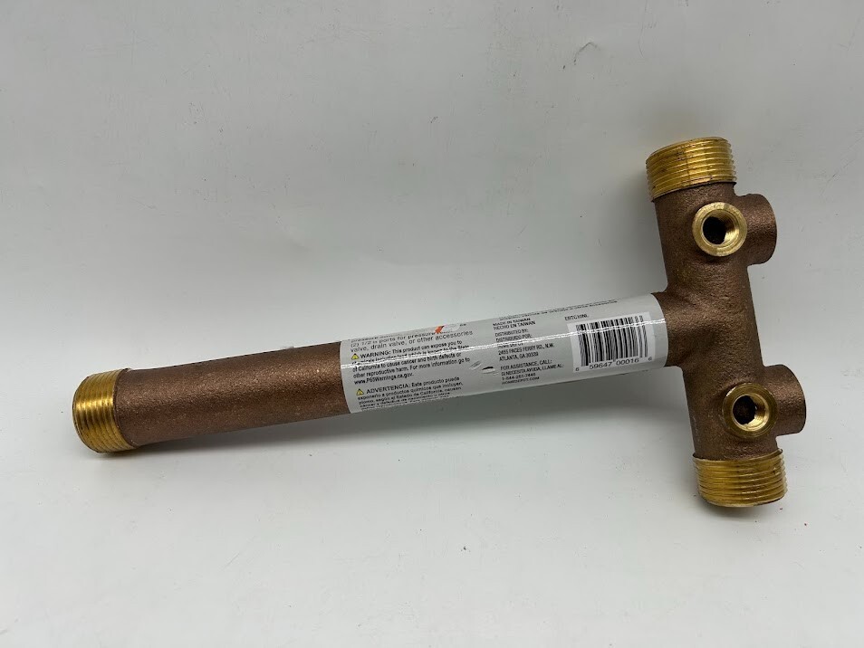 Everbilt 10 in. Brass Tank Tee 1 in Diameter