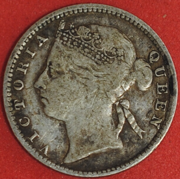 1889 Straits Settlements 10 Cents VF