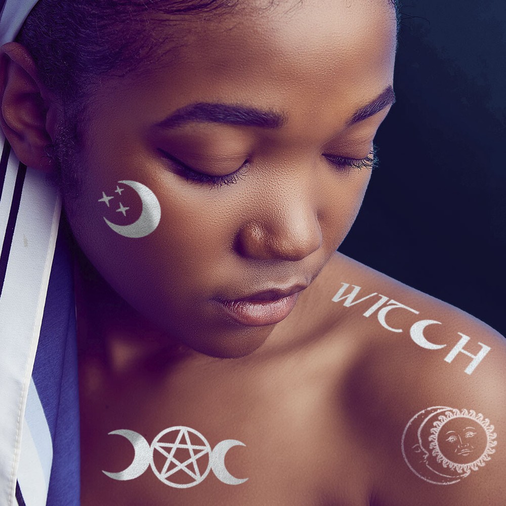 Witchy Celestial Silver Temporary Tattoos (10-Pack) | Witch-Inspired