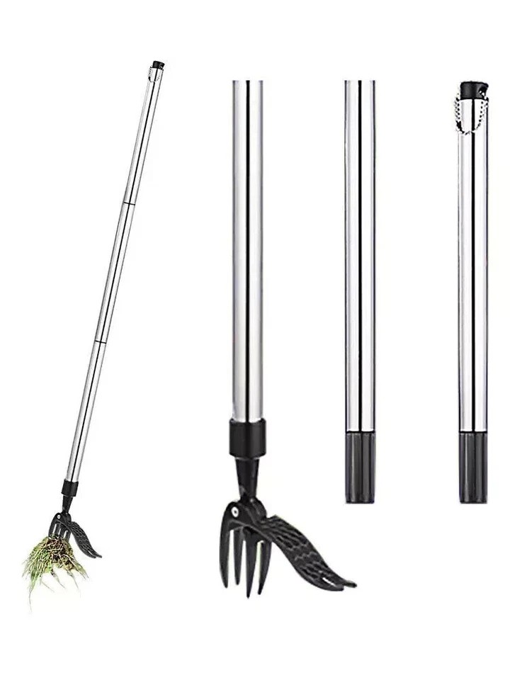 Weeder Puller Stand Up Weed Tool Handle Claw Garden Outdoor Root Remover Killer