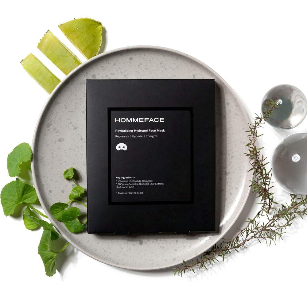 HOMMEFACE Revitalizing Hydrogel Face Mask Set for Men (5 sheets)