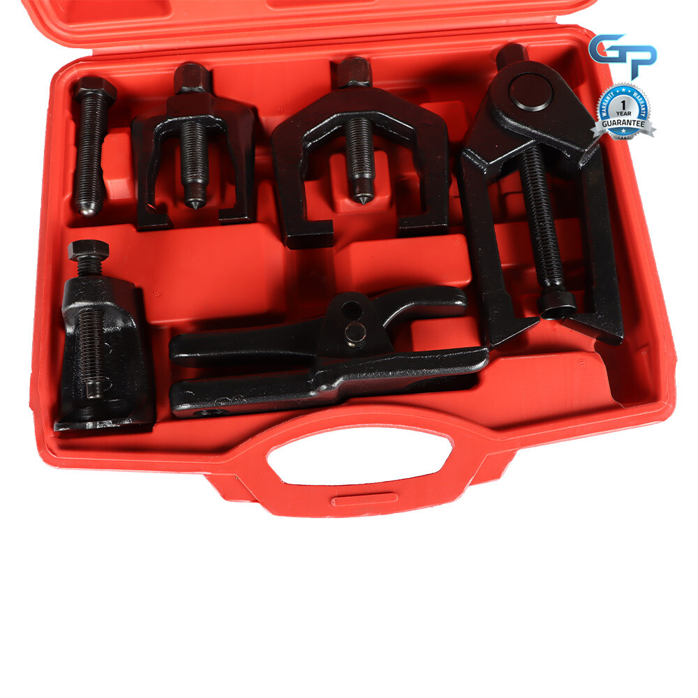 6Pcs Front End Service Tool Kit Pitman Arm Puller Ball Joint Tie Rod Remover Set