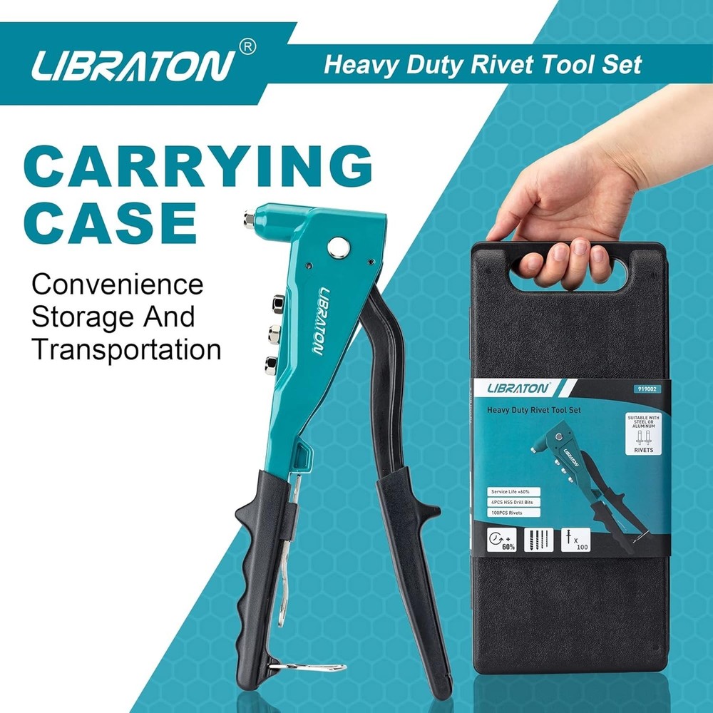 Compact Manual Riveting Tool with 110Pcs Rivets - Professional-grade Performance