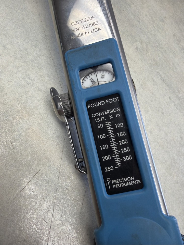 Precision Instruments C3FR250F Split-Beam Click Torque Wrench