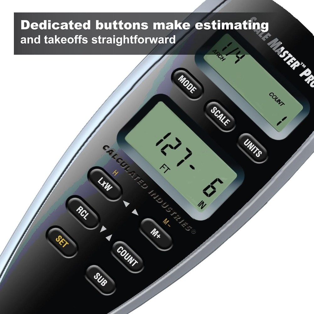 Scale Master Pro Digital Plan Measure Take-off Tool | 72 Built-in Imperial, ...