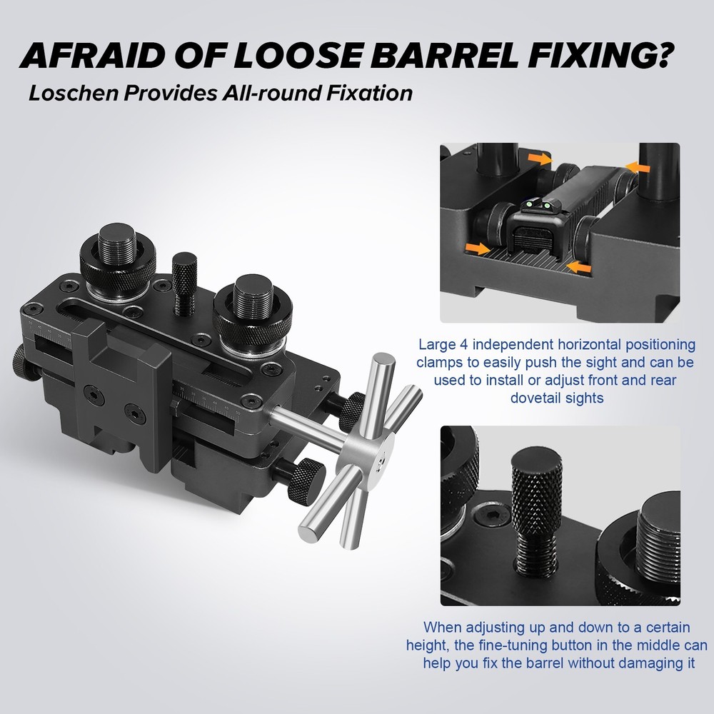 Universal Sight Pusher Tool For Front & Rear Sight Installation On 1911, Glock