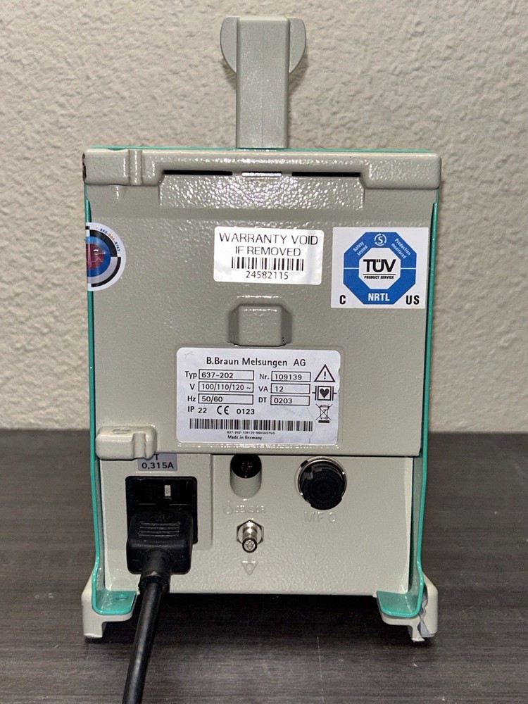B. Braun Vista Basic 637-202 Infusion Pump Battery Working #D721