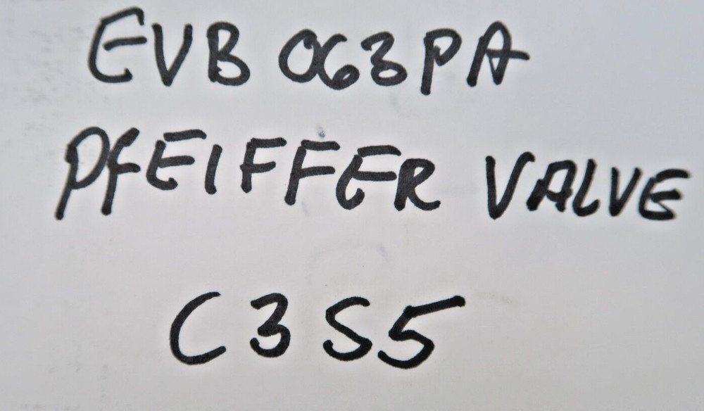 PFEIFFER EVB 063 PA / PFB18201 ANGLE VALVE WORKING PULL [C3S5]