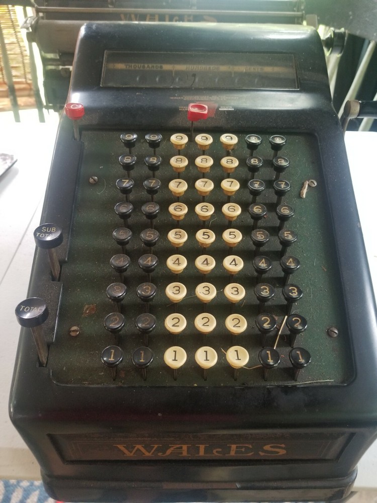 Antique Wales adding Machine