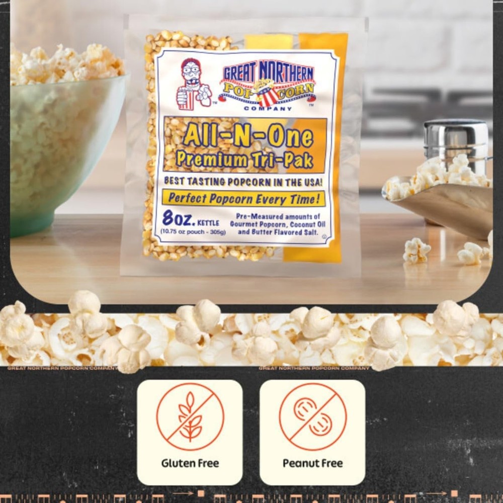 8oz Popcorn Kernels 24 Case - Great Northern Popcorn Packets