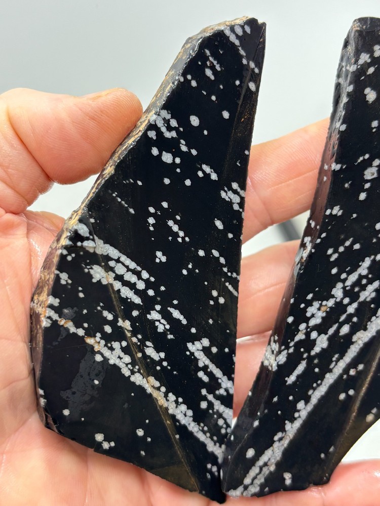 Snowflake Obsidian Slabs Lapidary Cabbing Knapping Combo ship avail