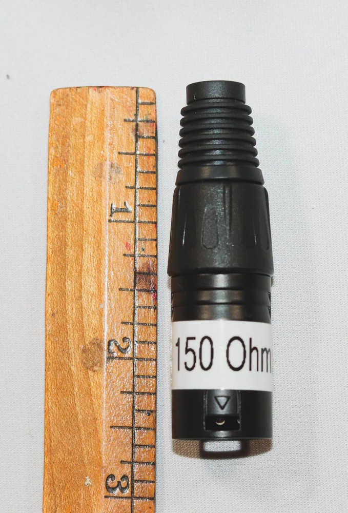 XLR 150 Ohm Preamp Interface Noise Tester, Black Dummy Plug