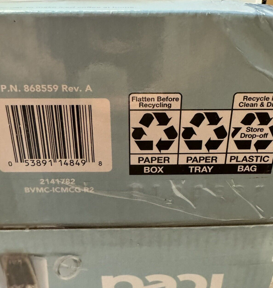 New/Open Box Mr. Coffee Single Serve Iced Coffeemaker, White