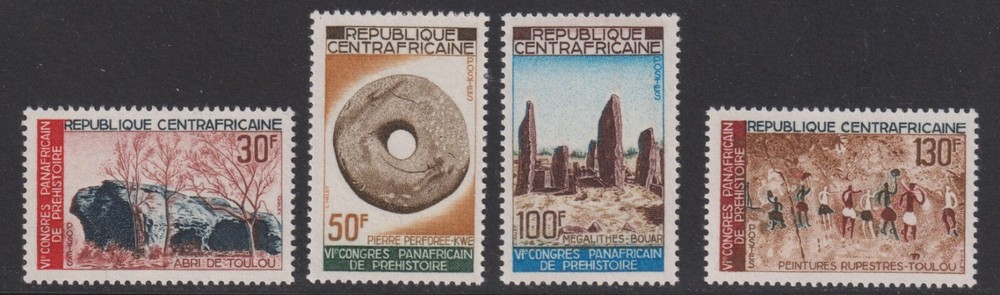 CENTRAL AFRICAN REP  1967   6th Prehistoric Congress, Dakar Set  MNH.   (p323).