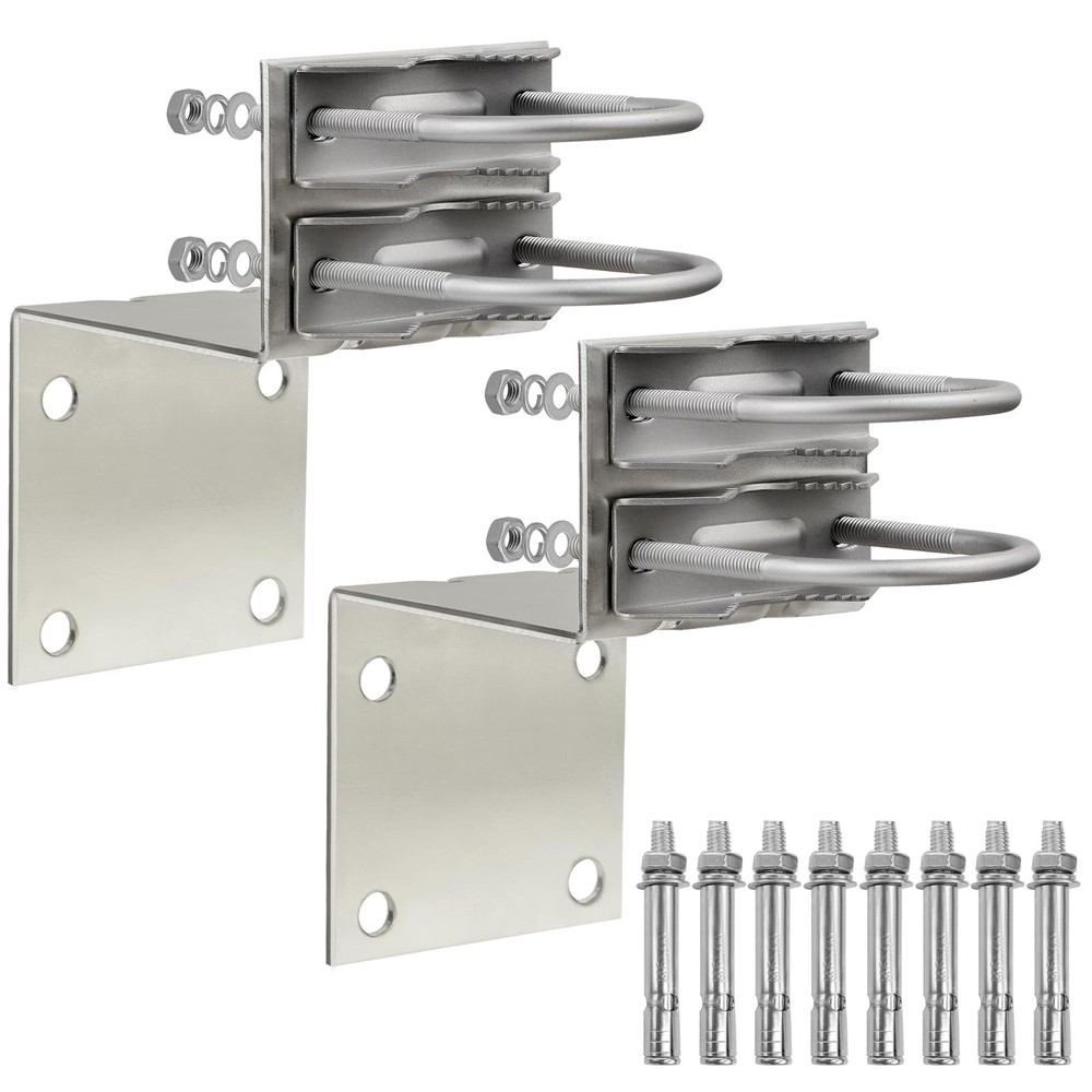 Antenna Pole Mount Bracket Kits - 2 Set Antenna Pole Mast Mount Bracket with ...