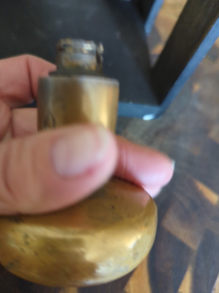 Antique Bronze pull front door knob Heavy **UNTESTED :-)**