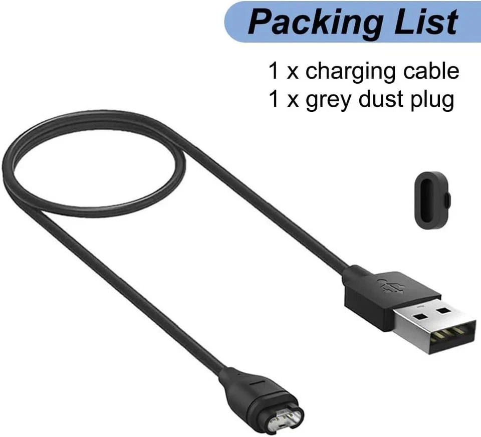 Charger for Garmin Vivoactive 6/5/4/4S/3, Replacement USB Charging Cable with *