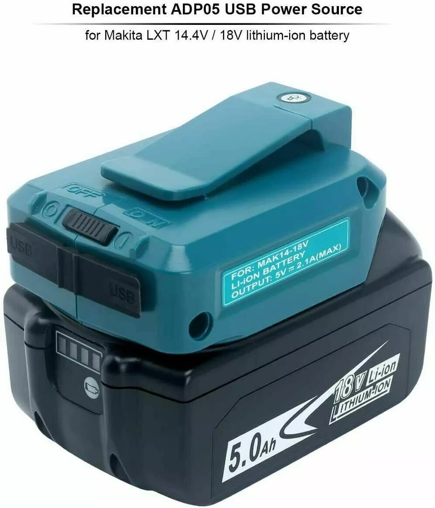 USB Adapter for Makita 12V Max ADP08 CXT Cordless Power Source Lithium Battery