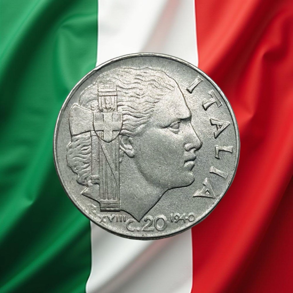1940 Italy 20 Centesimi - Combined Ship