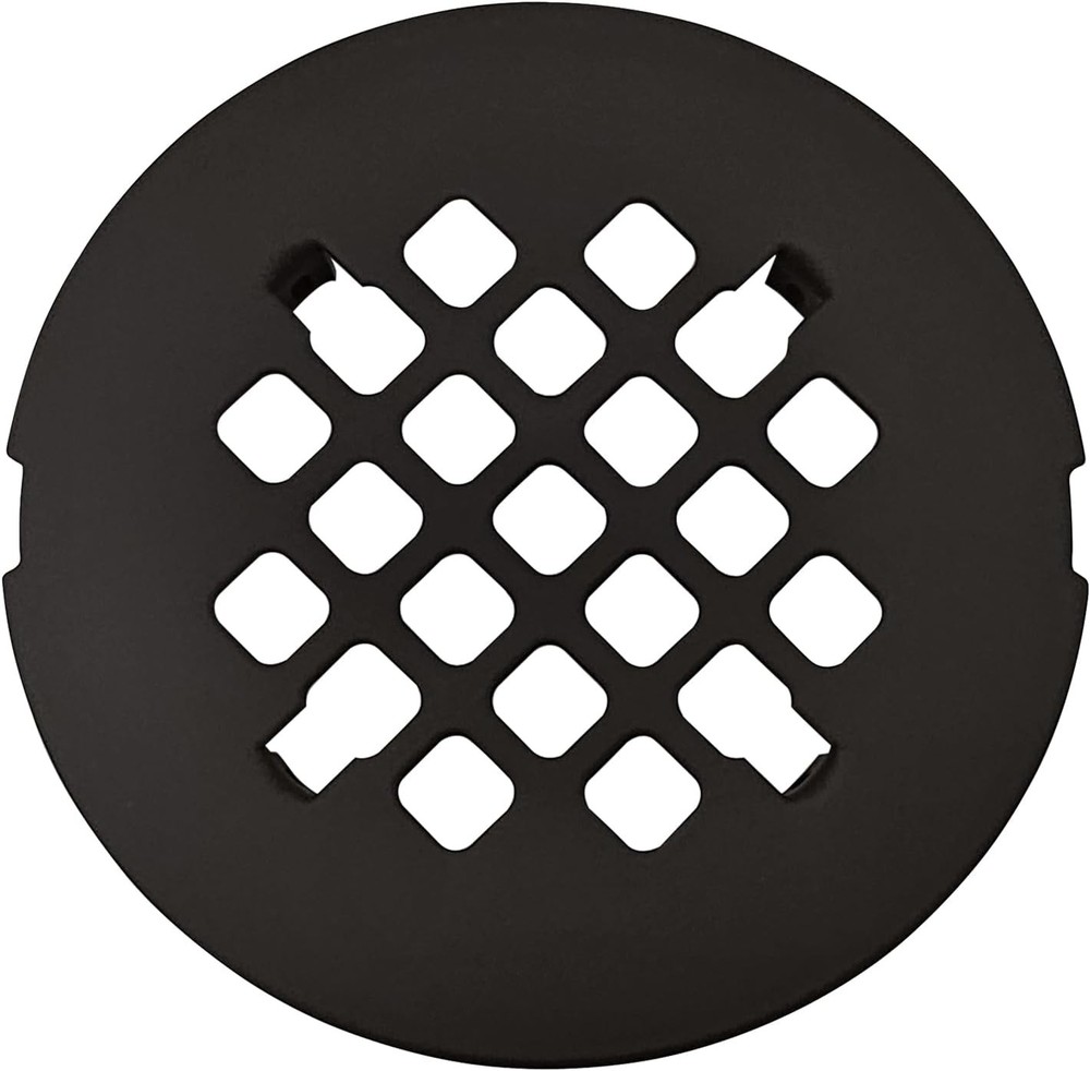 4 ¼” Oil Rubbed Bronze Snap-in Shower Drain Cover - Solid Brass