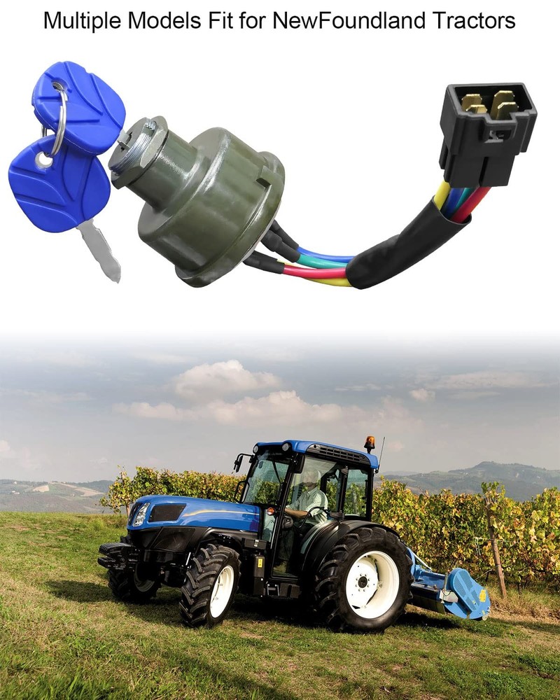 Ignition Switch Key For New Holland Tractor Replace 82826806 87304791 Workmaster
