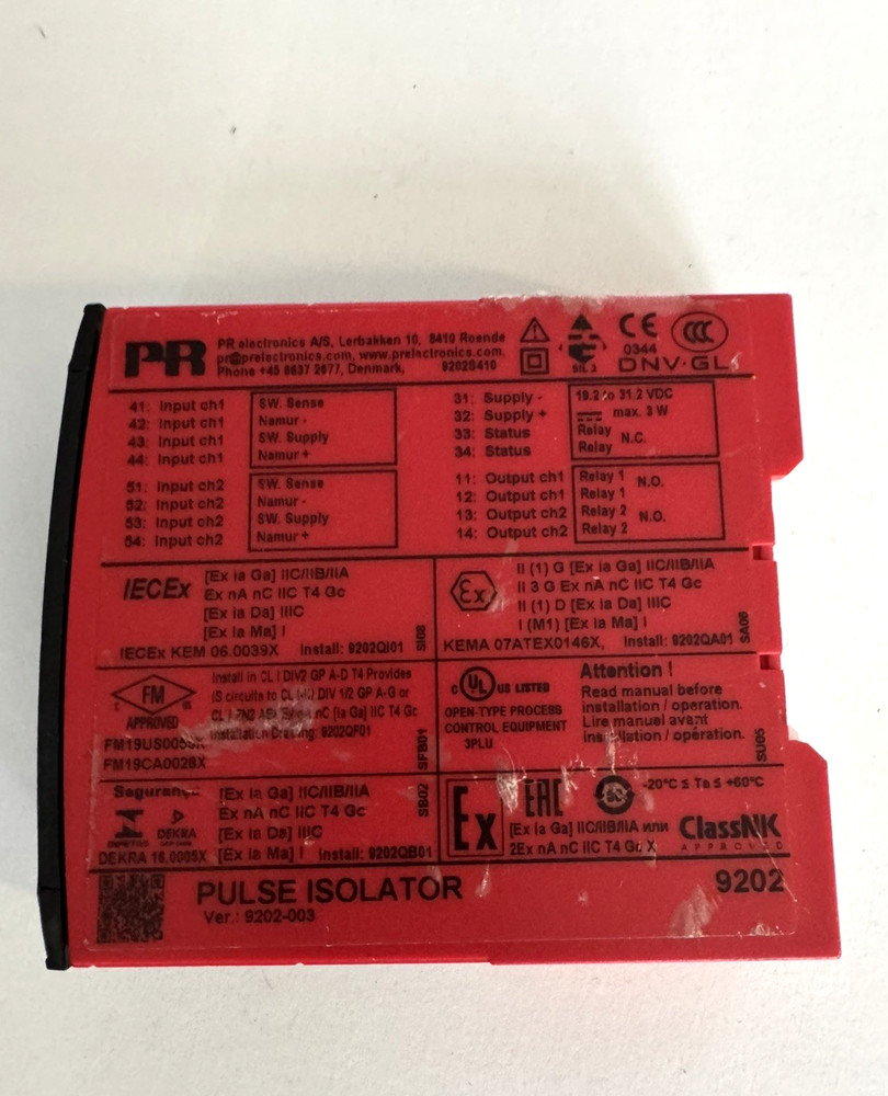 PR Electronics 9202, Pulse Isolator 9202-003, Interface Switch Sensors