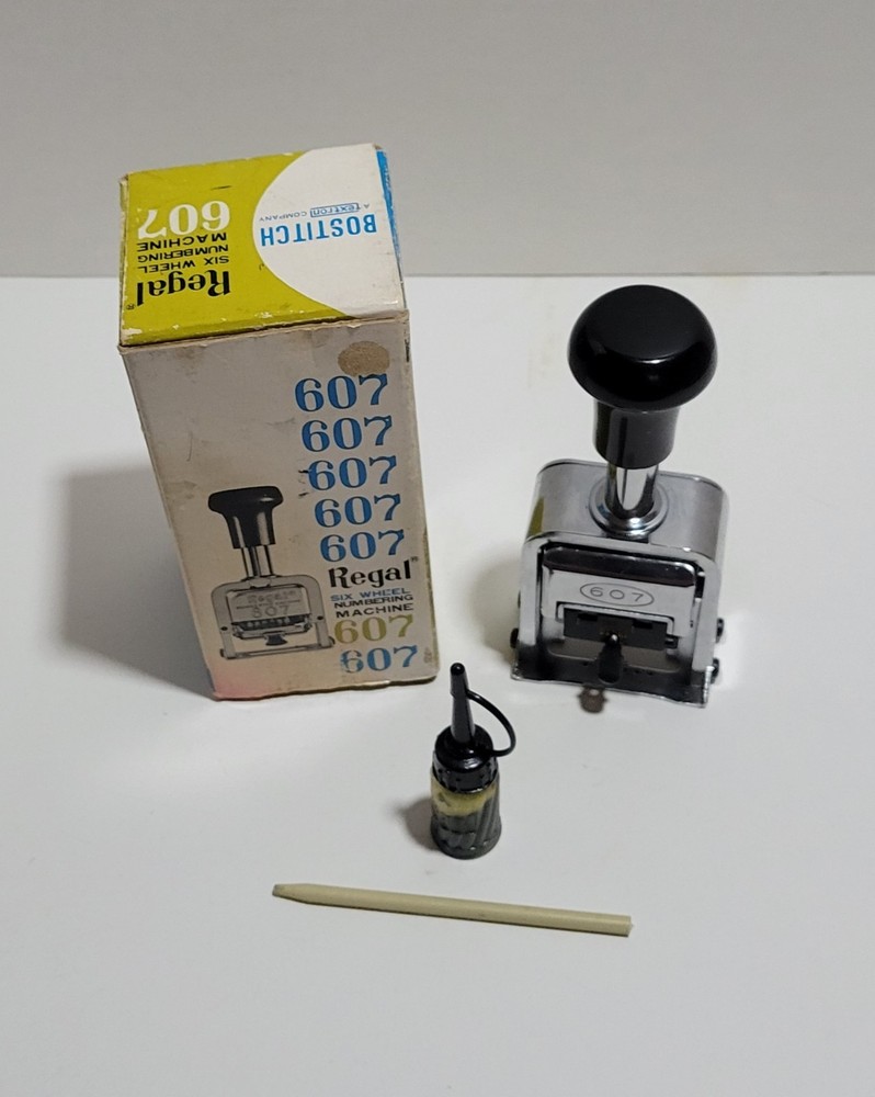 Regal 6 Wheel Numbering Machine 607 Bostitch