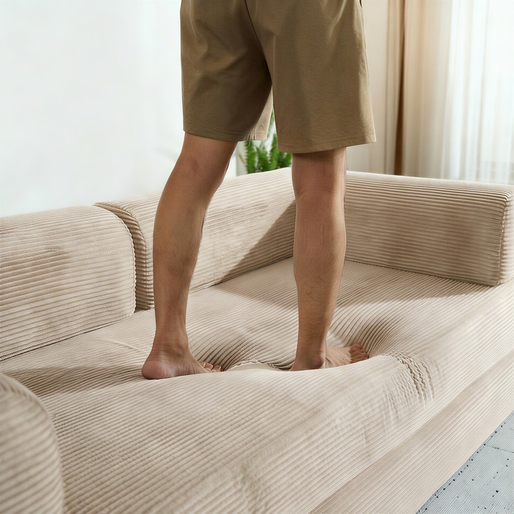 Compression Sofa,Convertible Floor Sofa Bed-with Pillow Back Support Armrest,Co