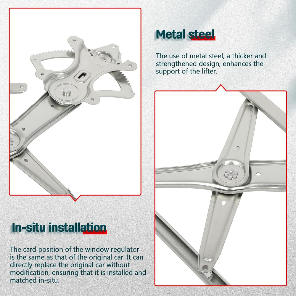 2005-21 Tacoma Front Left Rear Left Window Regulator–Compatible Replacement