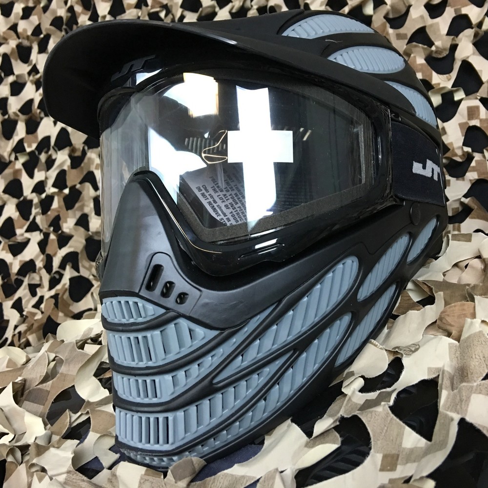 NEW JT Flex 8 Full Coverage Thermal Paintball Mask Helmet Goggle - Black/Grey