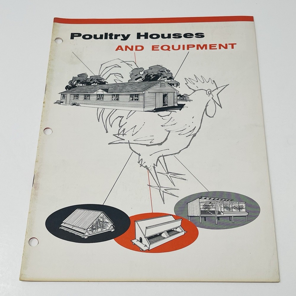 1960 Poultry Brooder Range Laying Shed Barn House Equipment Plans Blueprints