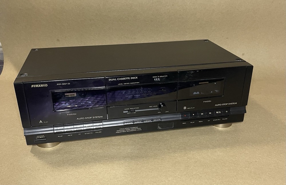Dual Cassette Deck Pyramid Model PR-331D Tested Works Great Clean