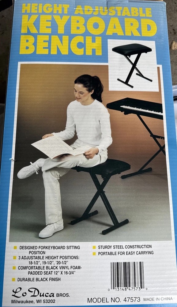 Height Adjustable Keyboard Bench