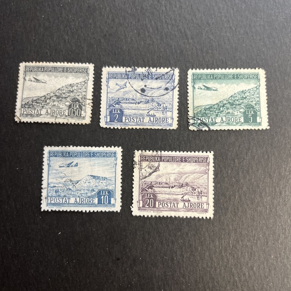 1954 Albania Sc. C54 C56-59 Used