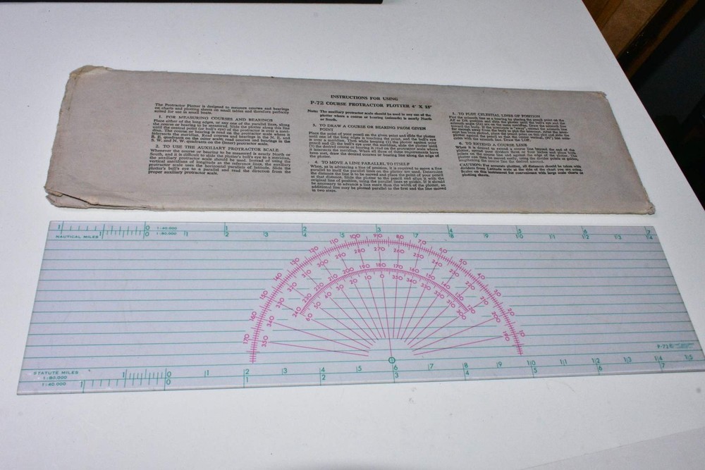 Westcott P-72 Course Protractor Plotter vintage