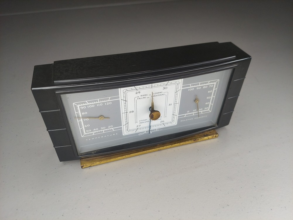 Vintage AirGuide Bakelite Temperature Relative Humidity Barometer
