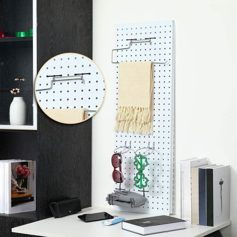 Pegboard Hook Locks Black Plastic Peg Clip Retainers Fixer Board