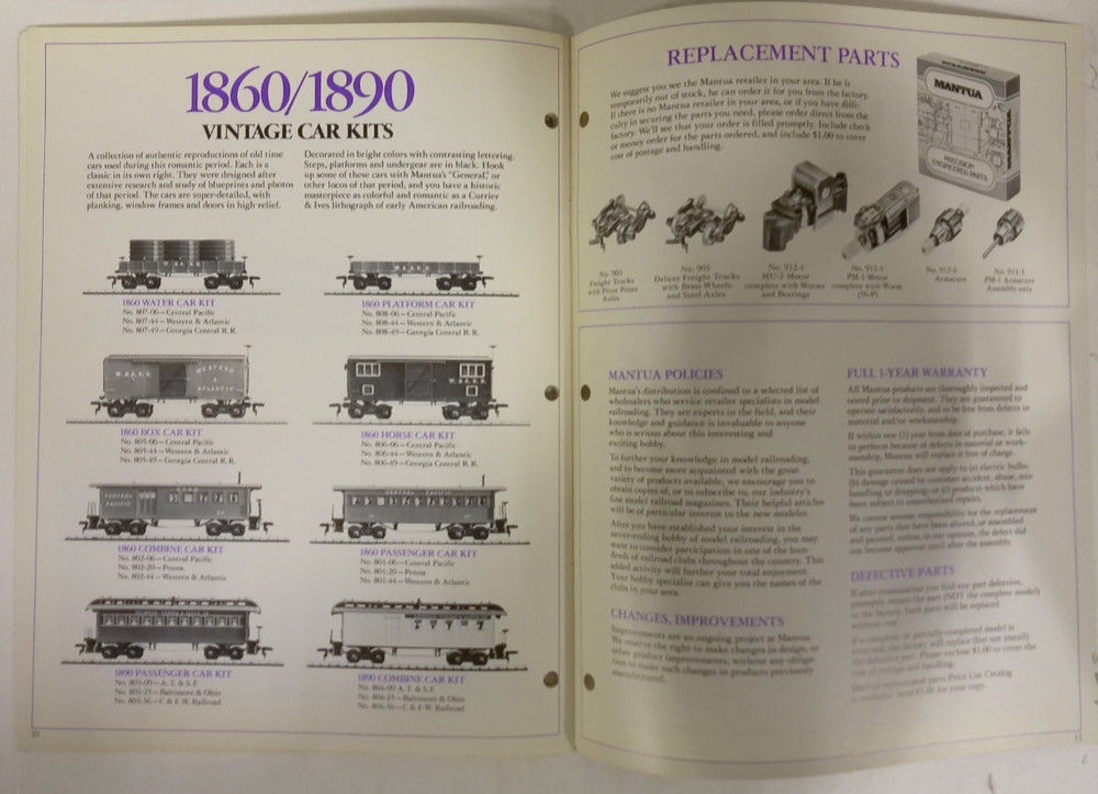 1979 MANTUA Model Train Catalog