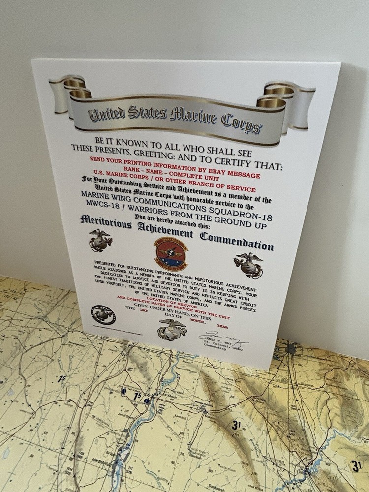 U.S.M.C. / WING COMMUNICATIONS SQDN-18 / MERITORIOUS ACHIEVEMENT COMMENDATION