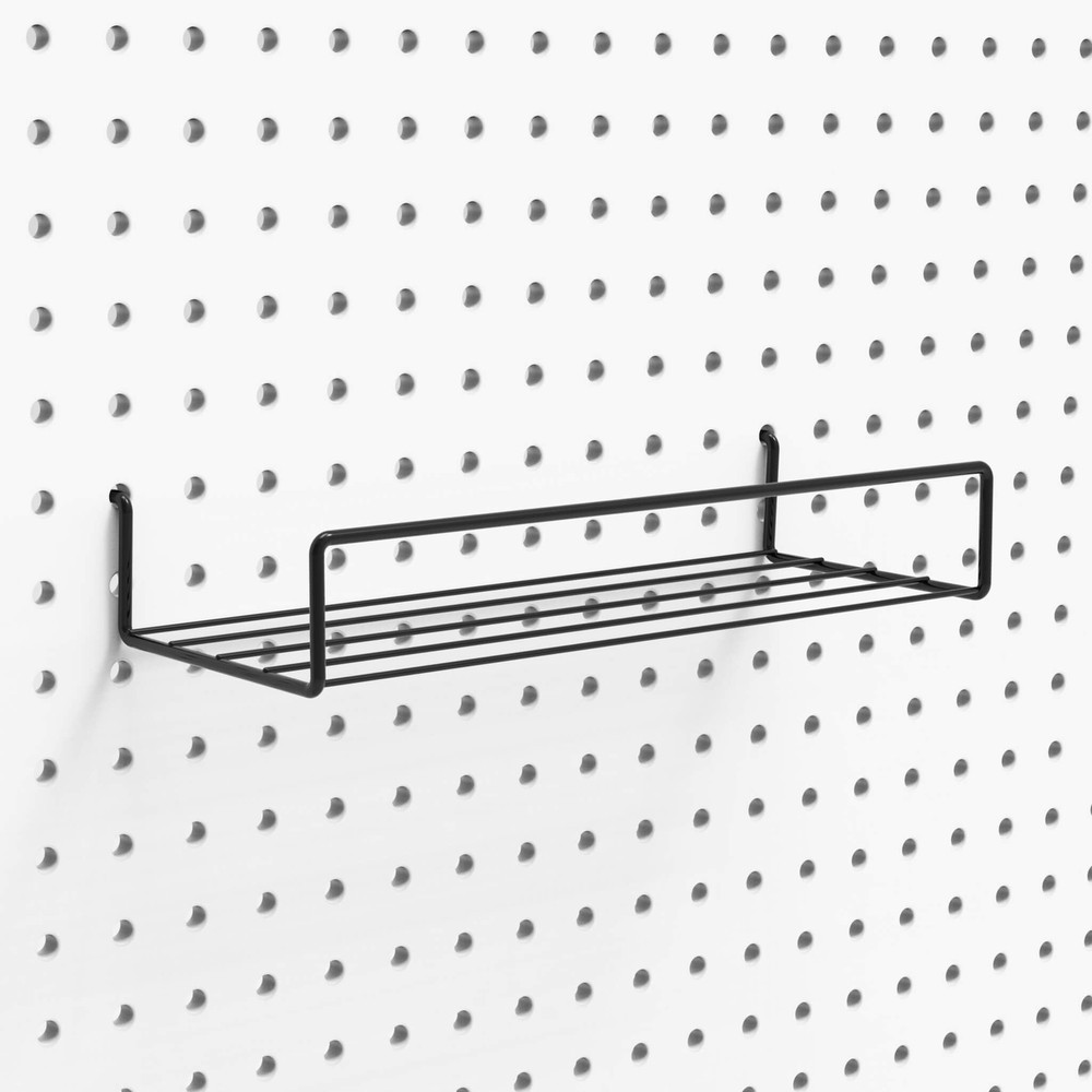 4 Pack Black Pegboard Shelves Peg Board Hooks Tool Organizer Storage