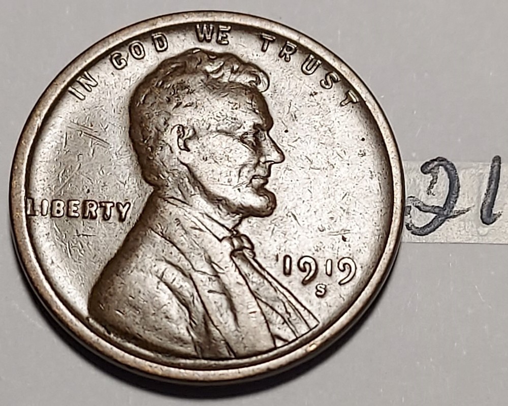 1919-S Lincoln Wheat Cent #21