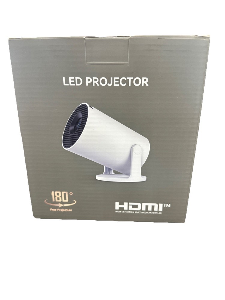 HY300 LED Projector White HDMI Keystone Correction Screen Cast Desktop