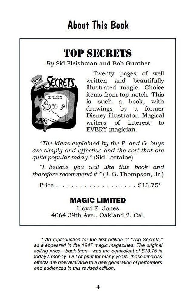 Top Secrets by Sid Fleischman and Bob Gunther
