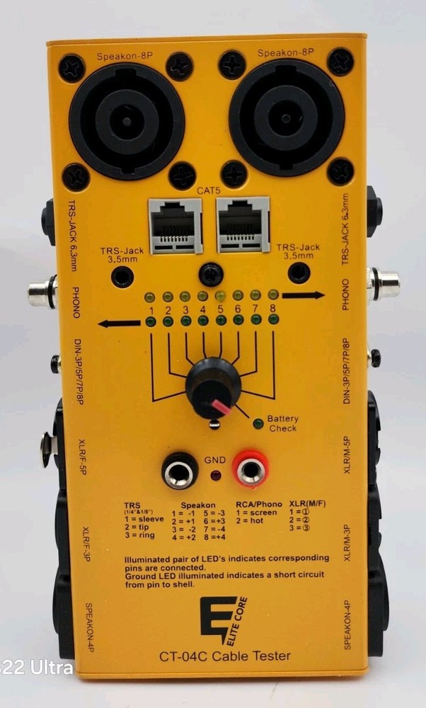 Elite Core CT-04C Network & Speaker Premium Cable Tester