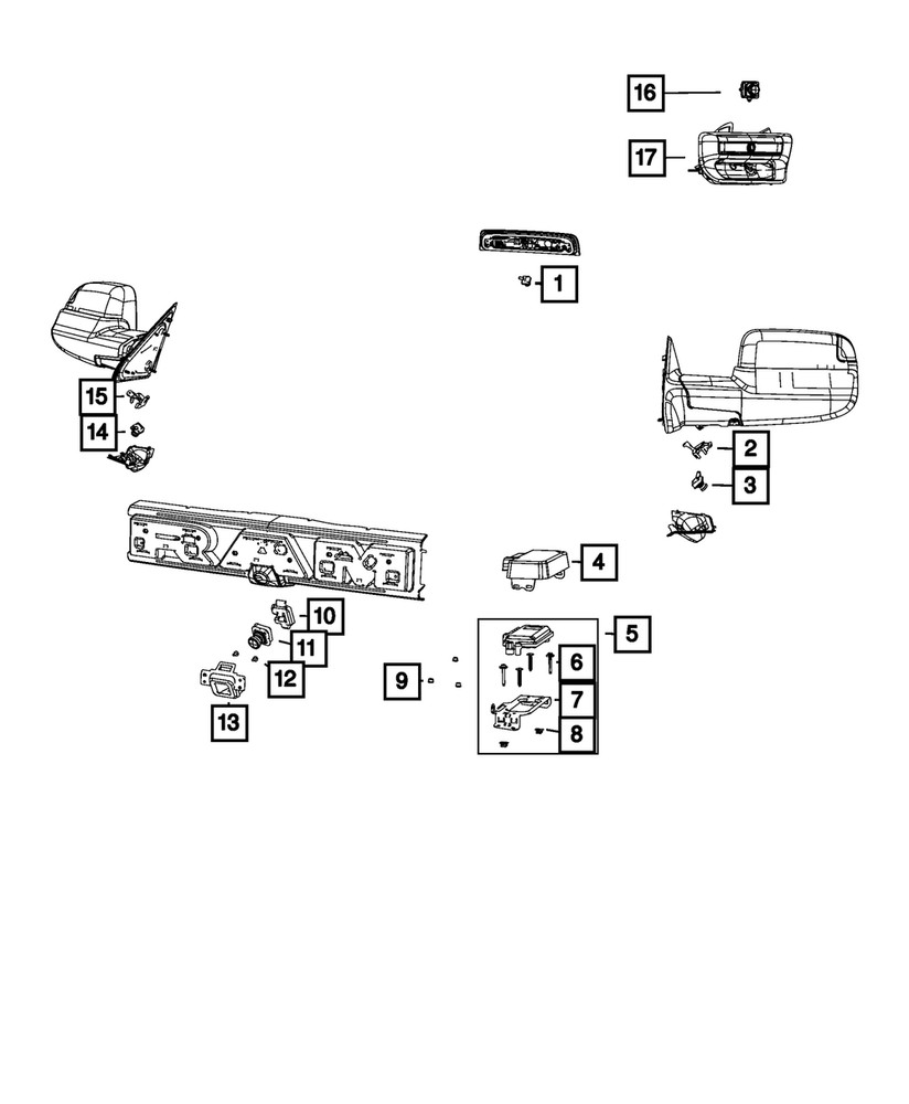 Genuine Mopar Camera Bracket Right 68460766AA
