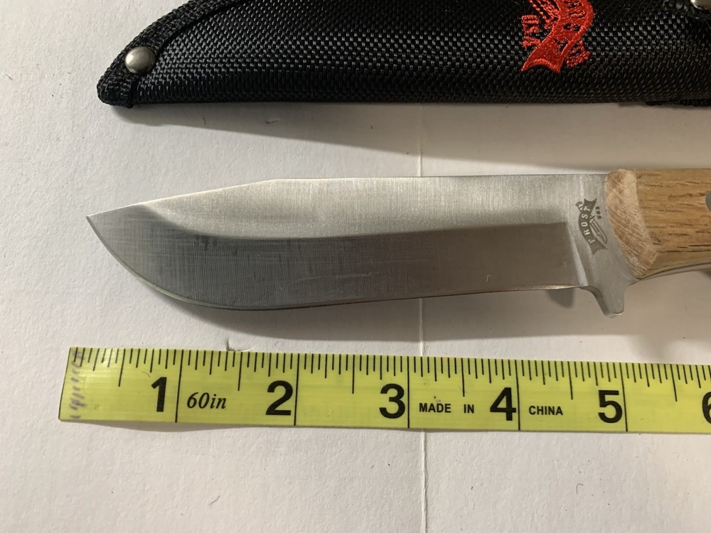 Fixed Blade Bowie Knife Full Tang Wood Handle