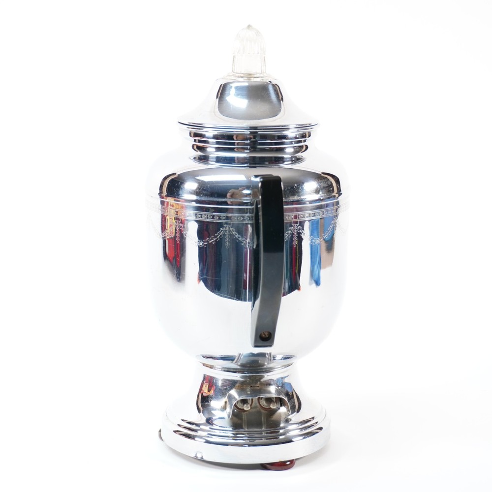 Vintage Classic Chrome Farberware coffee maker model 208