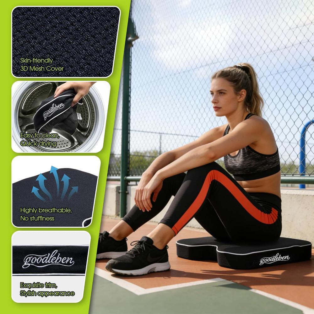 Stadium Cushion with Dual-Layer Foam (30D Support + 40D Memory), High Elasticity
