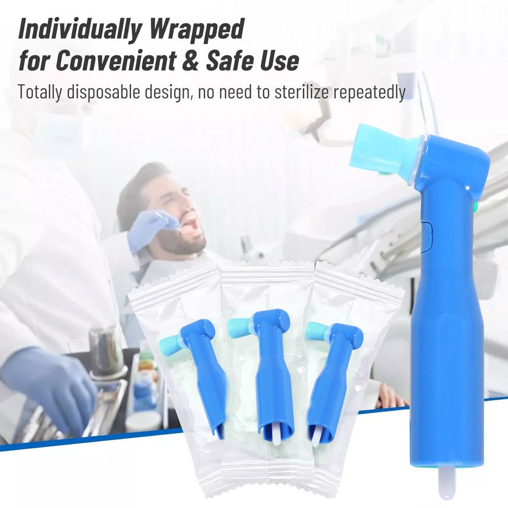 100pcs Dental Disposable Prophy Angles Latex Free Right Angle 105° angle